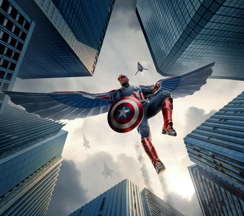 Captain America: Brave New World, Vertical wallpaper, Anthony Mackie, 5K background