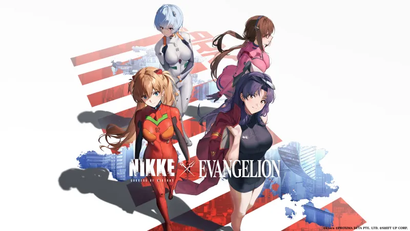 Goddess of Victory: Nikke, Neon Genesis Evangelion, Asuka Langley Soryu, Rei Ayanami, Mari Illustrious Makinami, Misato Katsuragi