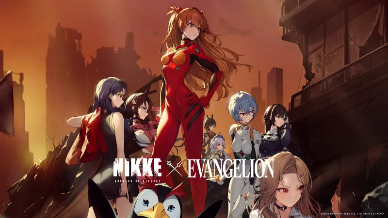 Goddess of Victory: Nikke x Evangelion, Asuka Langley Soryu, Rei Ayanami, Mari Illustrious Makinami, Misato Katsuragi