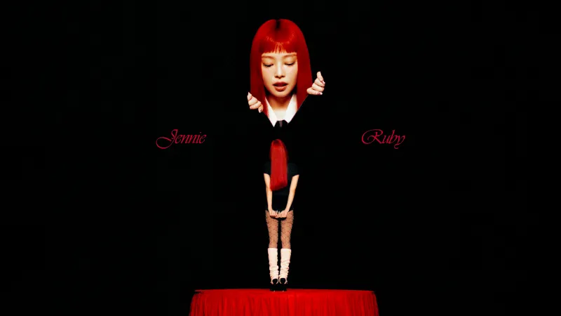 Jennie - Ruby, AMOLED Black background 5K