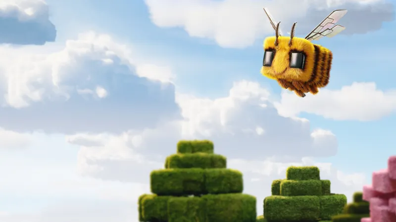 Bee, A Minecraft Movie 2025, 8K wallpaper