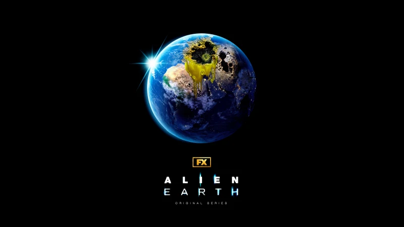 Alien: Earth 2025 series, Black background 5K