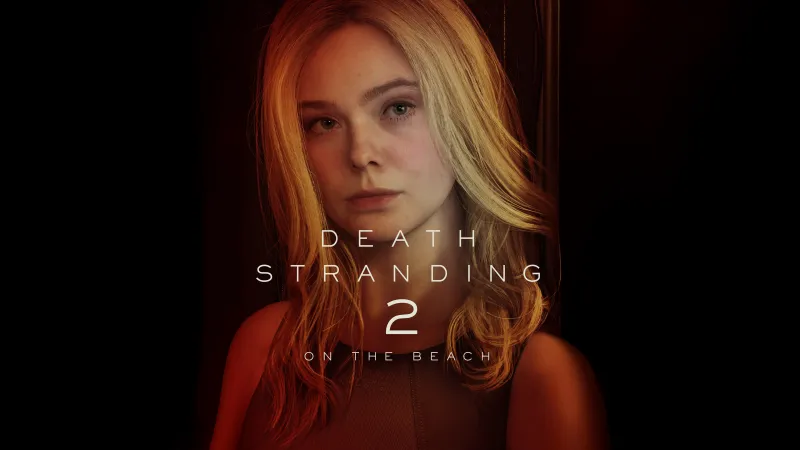 Death Stranding 2: On the Beach, Elle Fanning, Dark background 5K