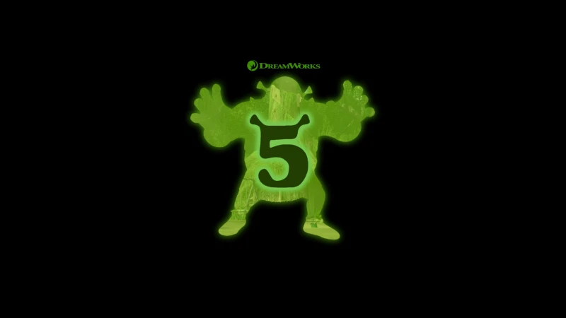 Shrek 5, Black background 5K