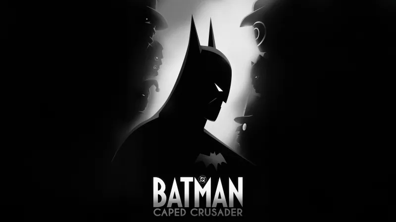 Batman: Caped Crusader, Black and White Wallpaper
