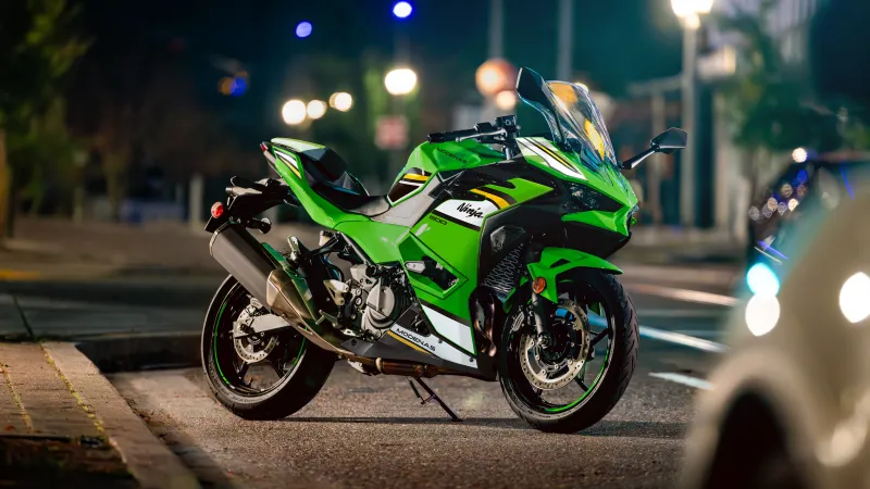 Kawasaki Ninja 500, 8K wallpaper