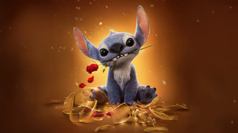 Lilo & Stitch x Beauty and the Beast, 5K wallpaper