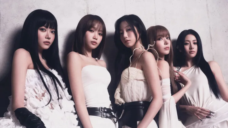Le Sserafim 2025, 5K wallpaper, Sakura Miyawaki, Kim Chaewon, Huh Yunjin, Hong Eunchae, Kazuha