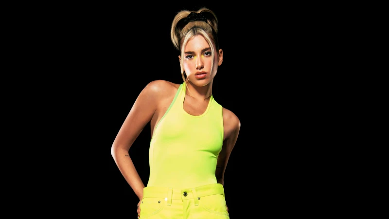 Dua Lipa, Black background 5K