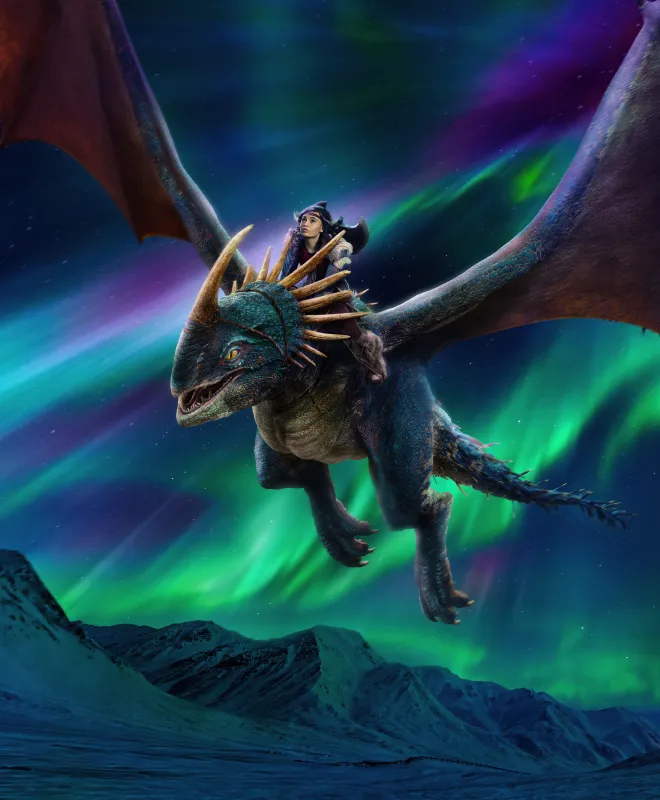 Nico Parker as Astrid, Stormfly, How to Train Your Dragon 2025, 5K wallpaper