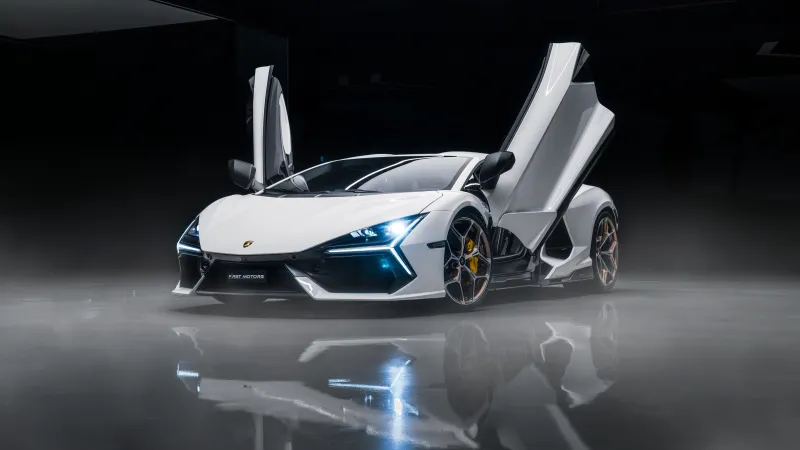 Lamborghini Revuelto, Dark background 8K