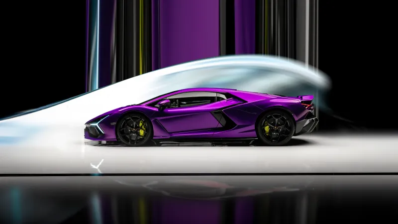 Purple Lamborghini Revuelto, 5K wallpaper
