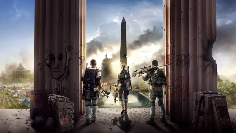 Tom Clancy's The Division 2, Washington DC, Agents, Key art, 4K wallpaper