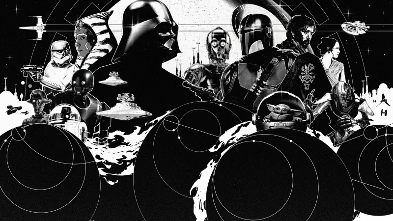 Star Wars Wallpaper, May The 4th, Monochrome