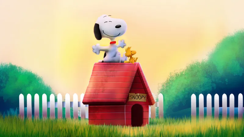 Snoopy & Woodstock, Best friends, 5K wallpaper