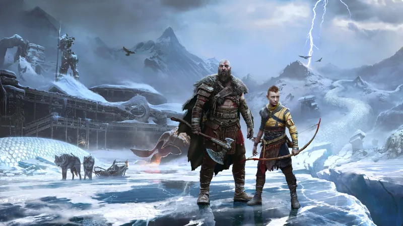 God of War Ragnarök Poster, Kratos, Atreus