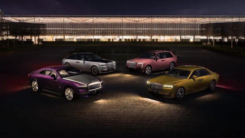 Rolls-Royce Cullinan, Rolls-Royce Phantom, Rolls-Royce Spectre, Rolls-Royce Black Badge Ghost, 8K wallpaper