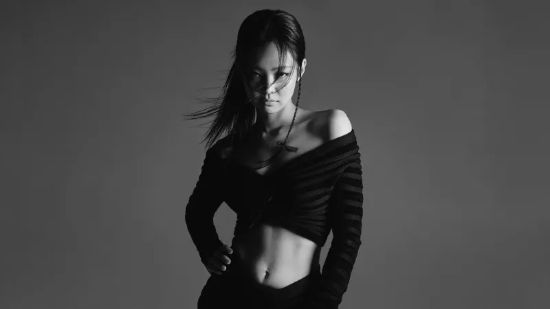 Jennie, Dark aesthetic wallpaper 8K, Elle Magazine