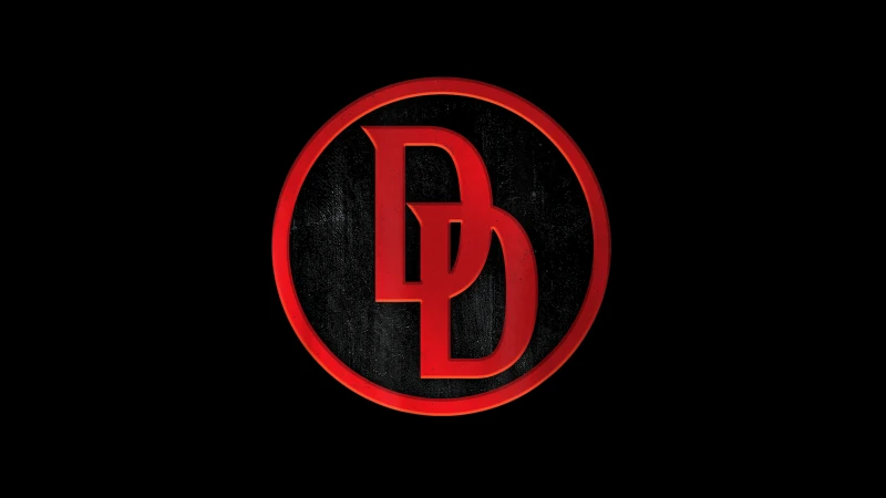 Daredevil: Born Again Logo, AMOLED Black background 8K