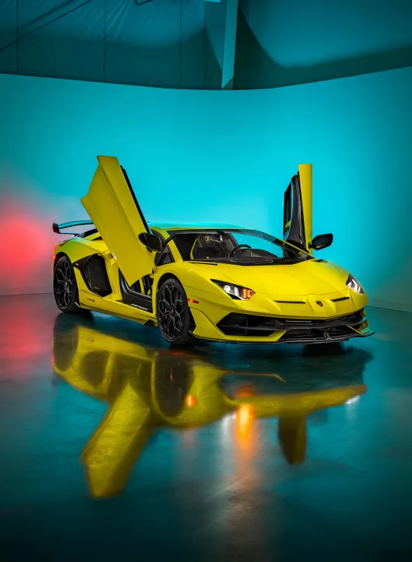 Lamborghini Aventador SVJ, iPhone wallpaper 4K