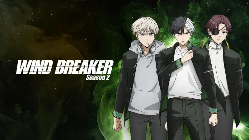 Wind Breaker 2025 series, Season 2 wallpaper, Ren Kaji, Haruka Sakura, Hayato Suo
