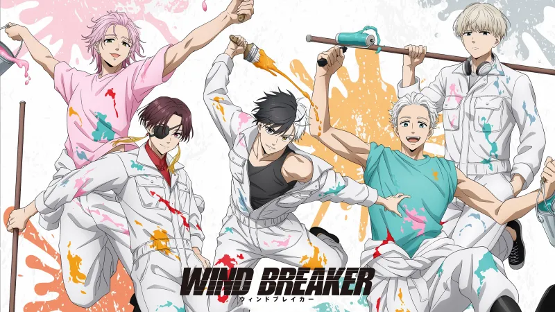 Wind Breaker, Season 2 Poster, Mitsuki Kiryu, Hayato Suo, Haruka Sakura, Hajime Umemiya, Ren Kaji