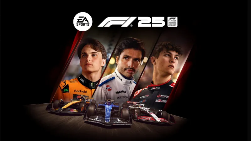 F1 25 Cover Art, Black background 4K