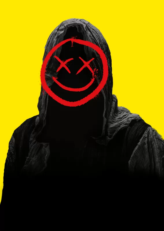 Smiley Hoodie, Yellow background, Smiley Face Killers