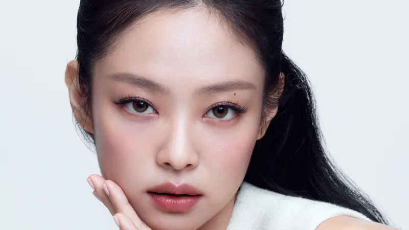 Jennie White background, 5K wallpaper