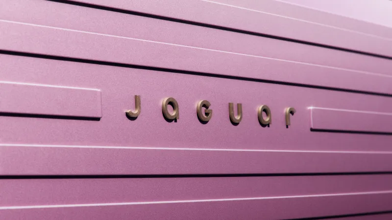 Jaguar logo 2025, Pink aesthetic wallpaper