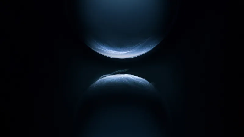 Huawei Wallpaper, Dark Blue, Glowing Particles, Flow
