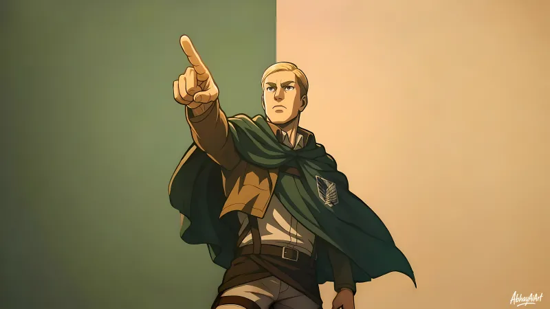 Erwin Smith, Attack on Titan, 8K wallpaper