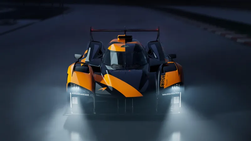 McLaren Project Endurance wallpaper, Le Mans prototype, Front view, Headlights, Night
