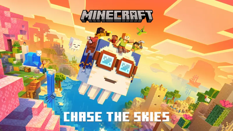 Minecraft: Chase the Skies, 5K wallpaper