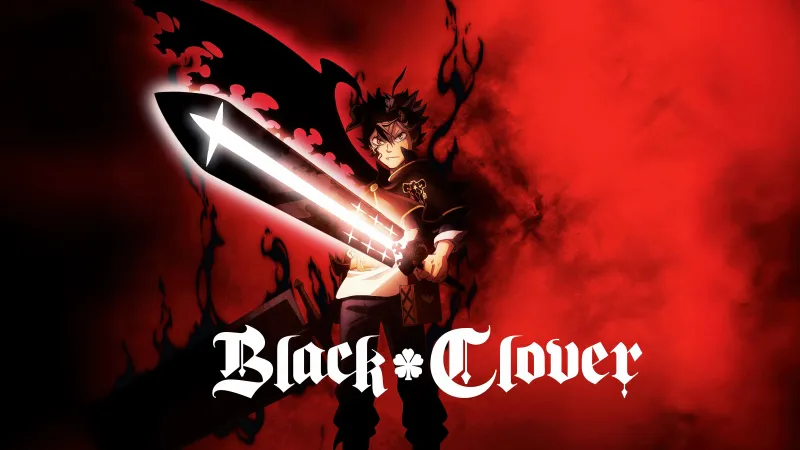 Black Clover Asta, Red background 5K