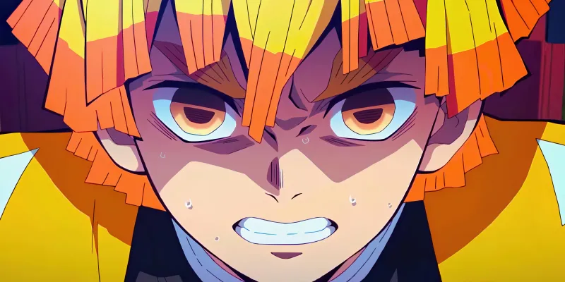 Zenitsu Agatsuma, Ultrawide 5K wallpaper, Demon Slayer: Kimetsu no Yaiba