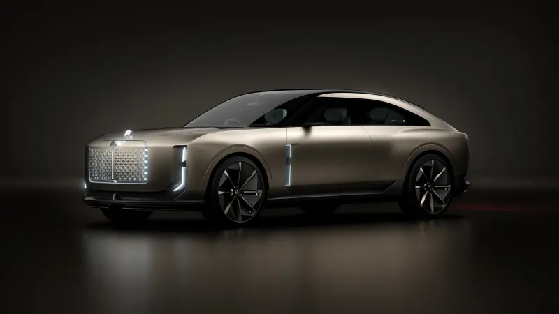 Bentley EXP 15 concept wallpaper, Electric grand tourer, Bronze, Dark studio, 8K