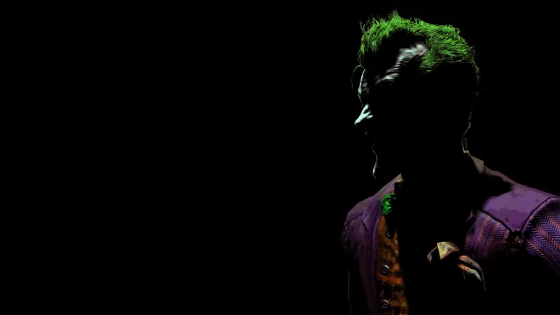 Joker, Batman: Arkham Asylum, Black background, Evil laugh