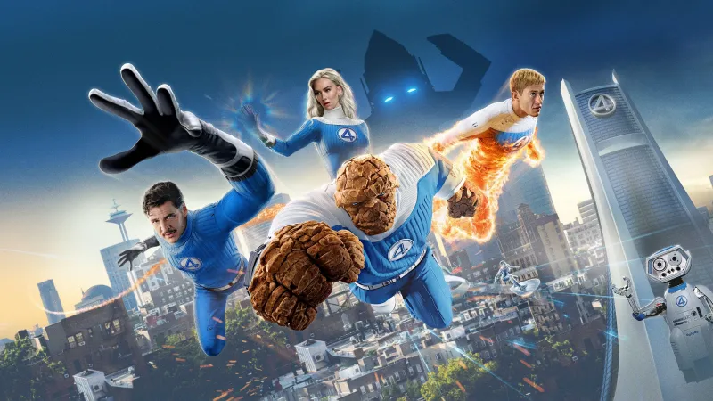 The Fantastic Four: First Steps Superheroes, Movie poster 4K