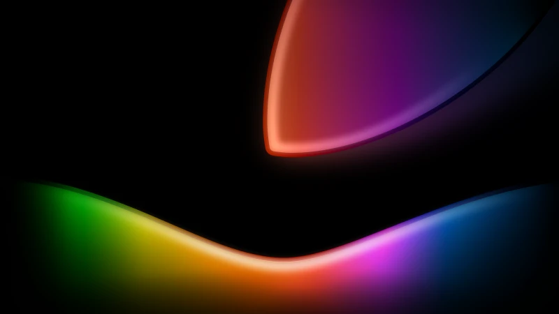 WWDC 2025 Apple logo, Black background 5K