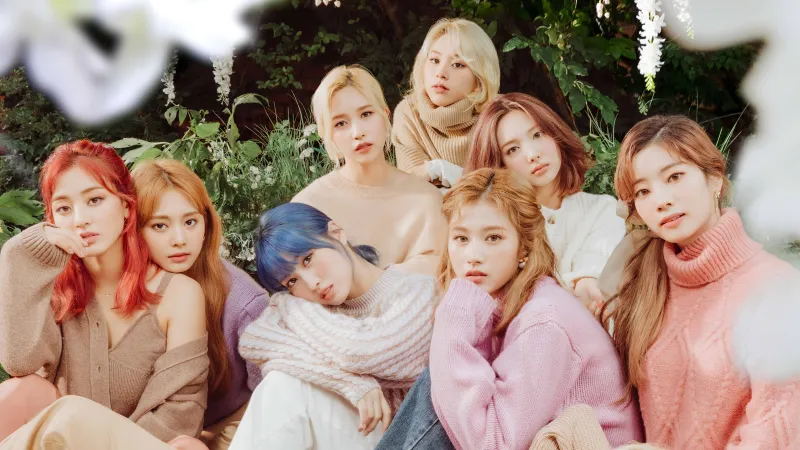 TWICE, 4k background, Nayeon, Jeongyeon, Momo, Sana, Jihyo, Mina, Dahyun, Chaeyoung, Tzuyu