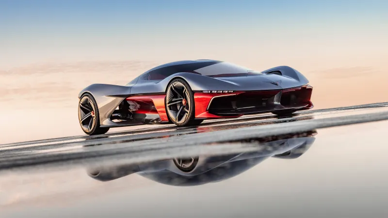 California Corvette Concept wallpaper, Reflection, Dusk, Hypercar, 2025