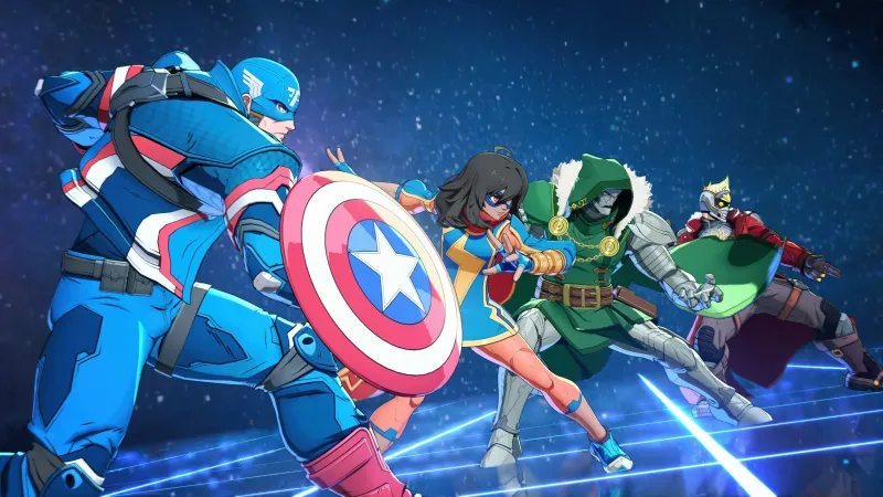 Marvel Tokon: Fighting Souls Teaser Game poster, Captain America, Ms. Marvel, Doctor Doom, Star-Lord
