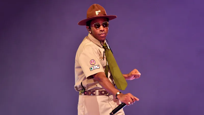 Tyler the Creator, Purple background 5K