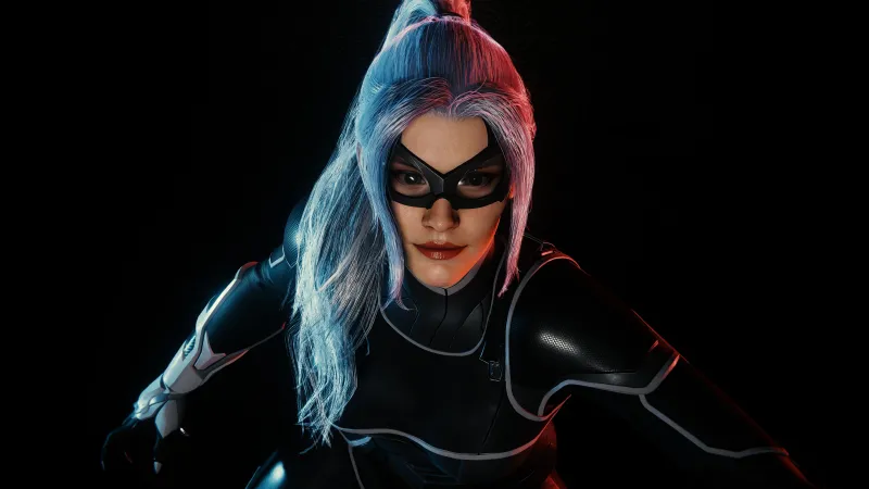 Felicia Hardy (Black Cat), Dark background 4K