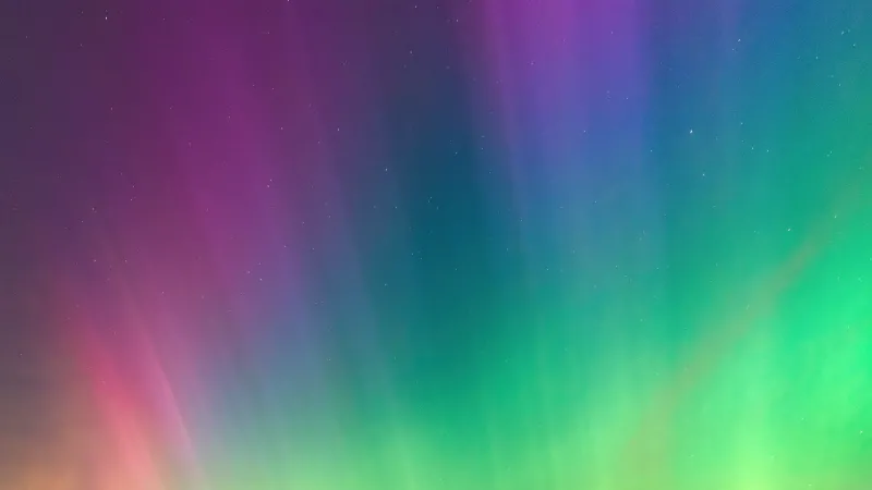Pink and green aurora wallpaper, Northern lights sky, Colorful