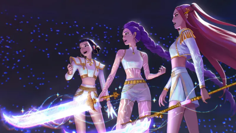 Rumi, Mira, Zoey, KPop Demon Hunters, Fan Art