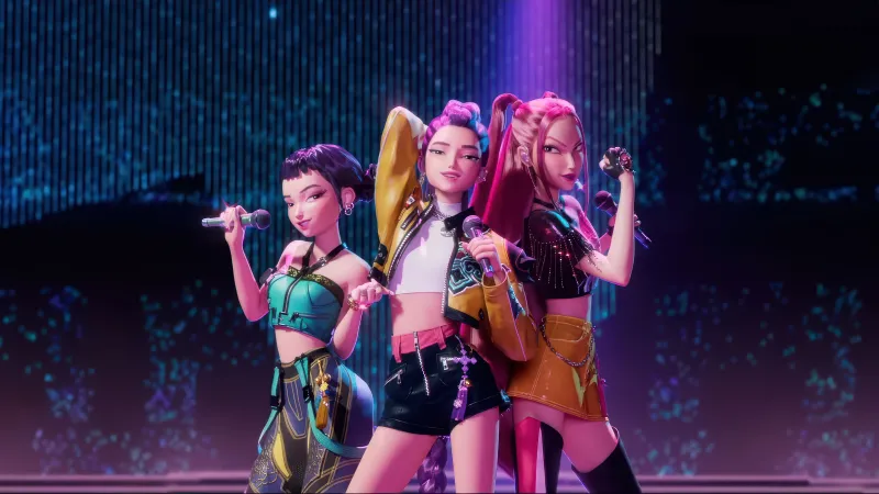 Rumi, Mira, Zoey, KPop Demon Hunters, 4K wallpaper