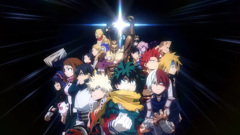 My Hero Academia, Dark background 5K, Izuku Midoriya