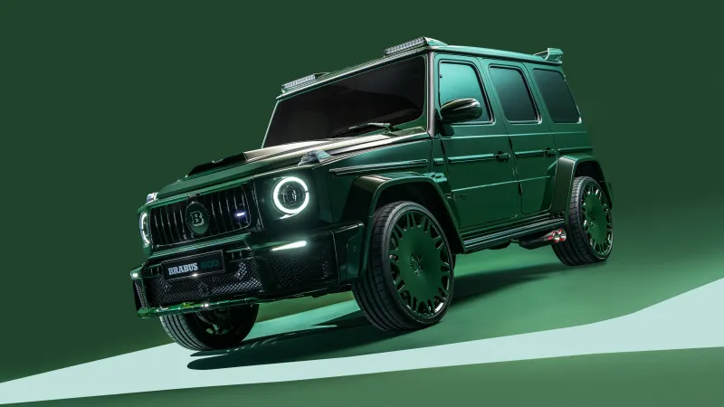 Brabus 800 Mean Green, 8K wallpaper, Green aesthetic, Mercedes-AMG G 63